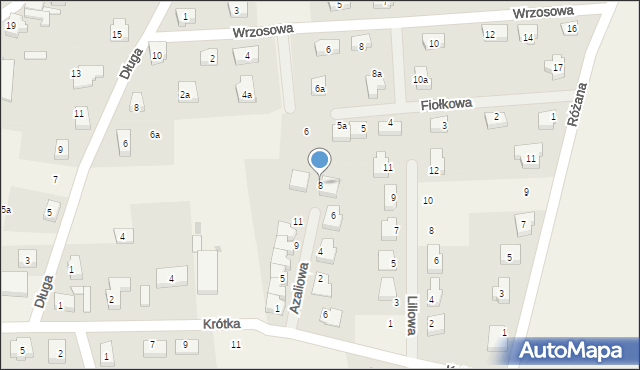 Jaczów, Azaliowa, 8, mapa Jaczów