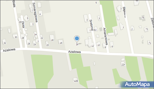 Janiszew, Azaliowa, 14, mapa Janiszew