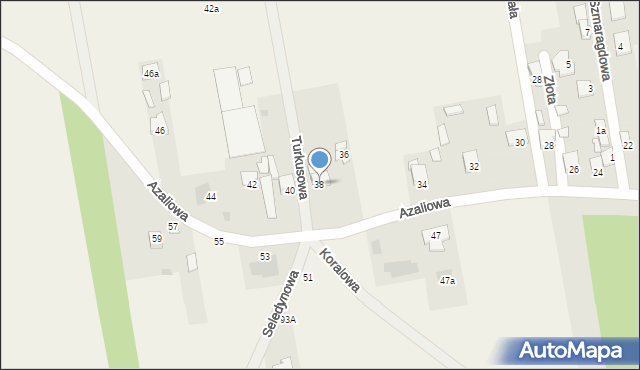 Janiszew, Azaliowa, 38, mapa Janiszew