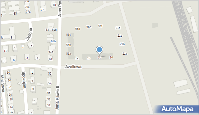 Kostrzyn nad Odrą, Azaliowa, 1c, mapa Kostrzyn nad Odrą