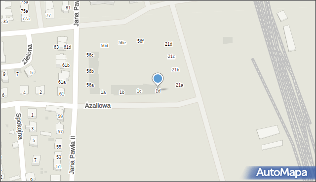 Kostrzyn nad Odrą, Azaliowa, 1d, mapa Kostrzyn nad Odrą