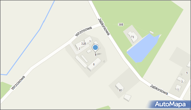 Łapino Kartuskie, Azaliowa, 8, mapa Łapino Kartuskie