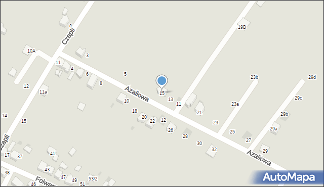 Lędziny, Azaliowa, 15, mapa Lędziny