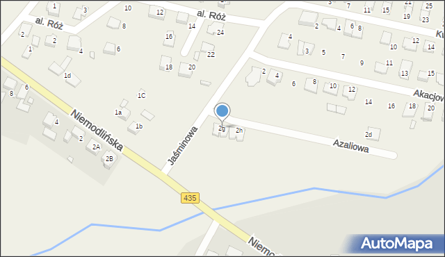 Mechnice, Azaliowa, 2, mapa Mechnice