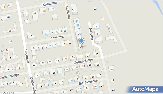 Mielno, Azaliowa, 20, mapa Mielno