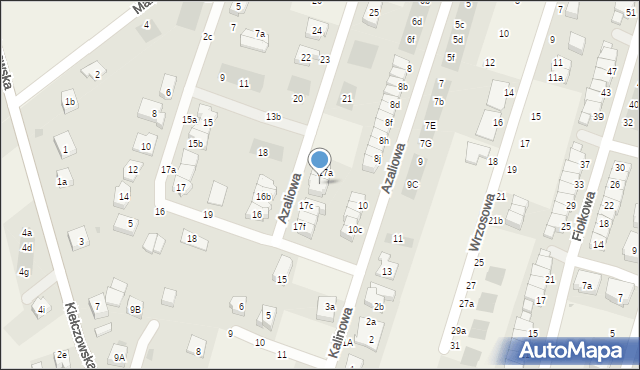 Mirków, Azaliowa, 17b, mapa Mirków