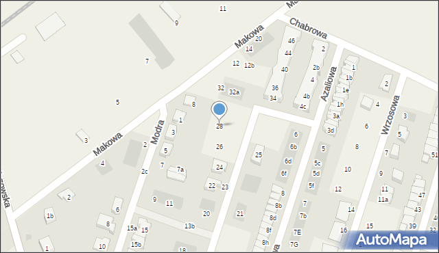 Mirków, Azaliowa, 28, mapa Mirków