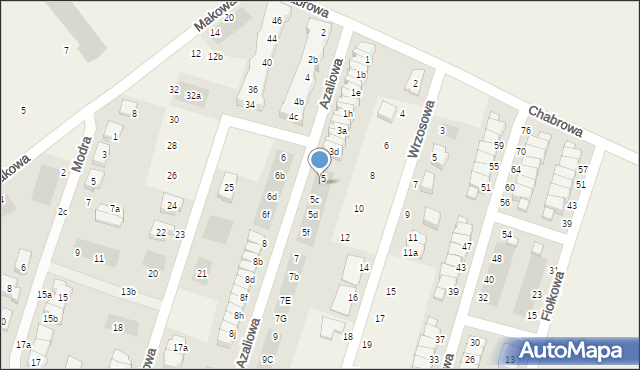 Mirków, Azaliowa, 5a, mapa Mirków