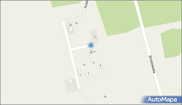 Murzynowo Leśne, Azaliowa, 16, mapa Murzynowo Leśne