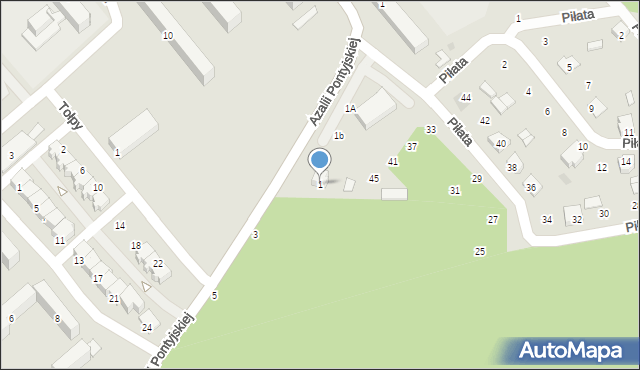 Nowa Sarzyna, Azalii Pontyjskiej, 1, mapa Nowa Sarzyna