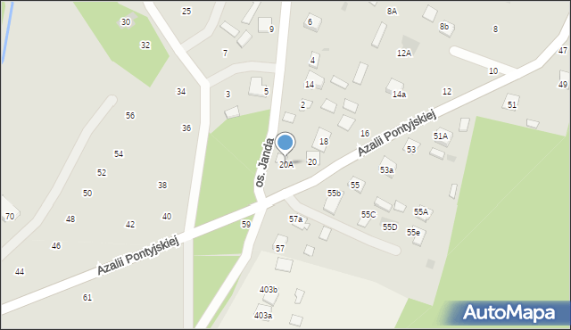 Nowa Sarzyna, Azalii Pontyjskiej, 20A, mapa Nowa Sarzyna