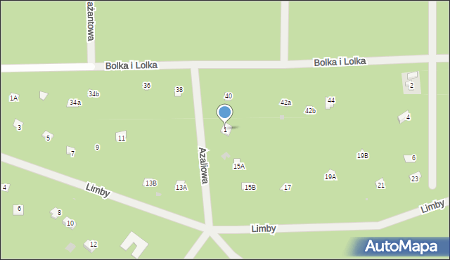 Osiedle Wilga, Azaliowa, 3, mapa Osiedle Wilga