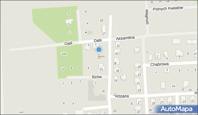 Płońsk, Azalii, 23, mapa Płońsk