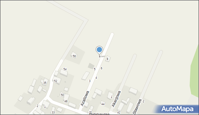 Polakowice, Azaliowa, 7, mapa Polakowice