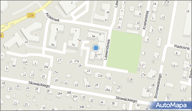 Pruszcz Gdański, Azaliowa, 11, mapa Pruszcz Gdański