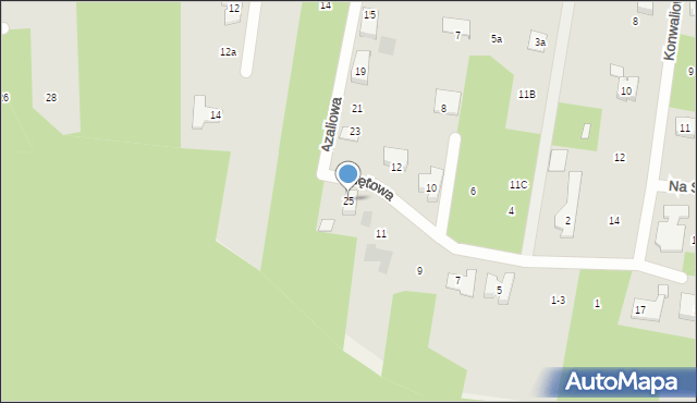 Puszczykowo, Azaliowa, 25, mapa Puszczykowo