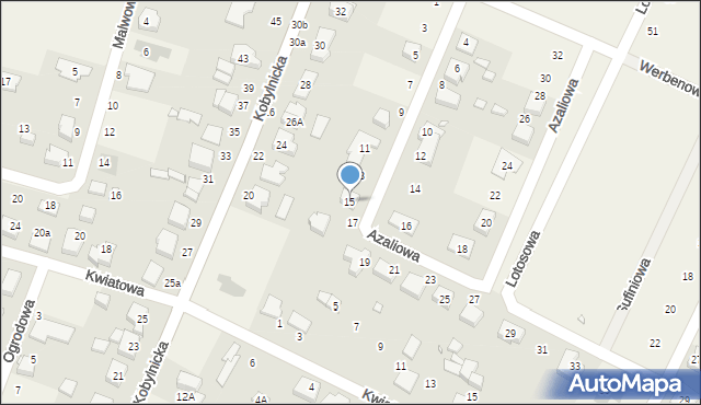 Sady, Azaliowa, 15, mapa Sady