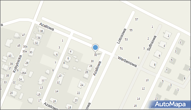 Sady, Azaliowa, 32, mapa Sady