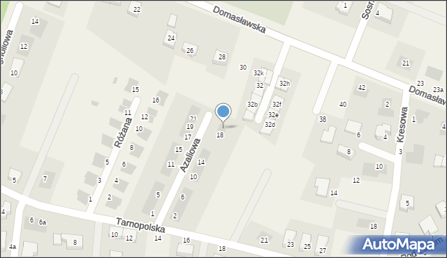 Tyniec Mały, Azaliowa, 20, mapa Tyniec Mały