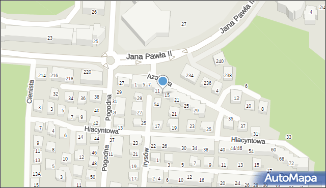 Warszawa, Azaliowa, 13, mapa Warszawy