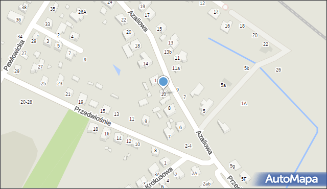 Wrocław, Azaliowa, 10, mapa Wrocławia