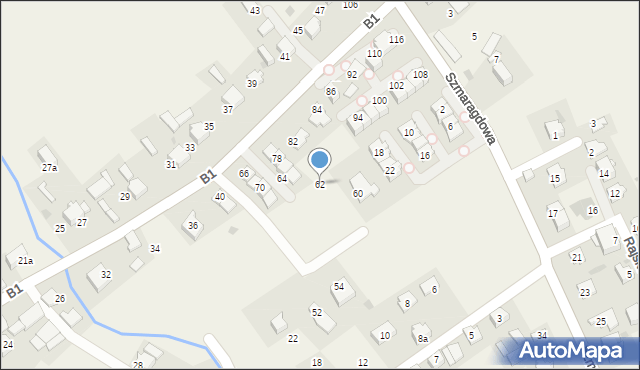 Dziekanowice, B1, 62, mapa Dziekanowice