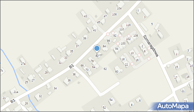 Dziekanowice, B1, 82, mapa Dziekanowice