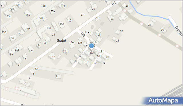 Węgrzce, B6, 14, mapa Węgrzce