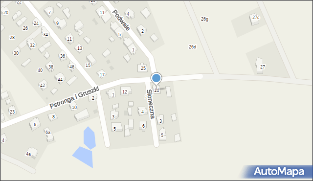 Liniewo, B. Pstronga i W. Gruszki, 14, mapa Liniewo