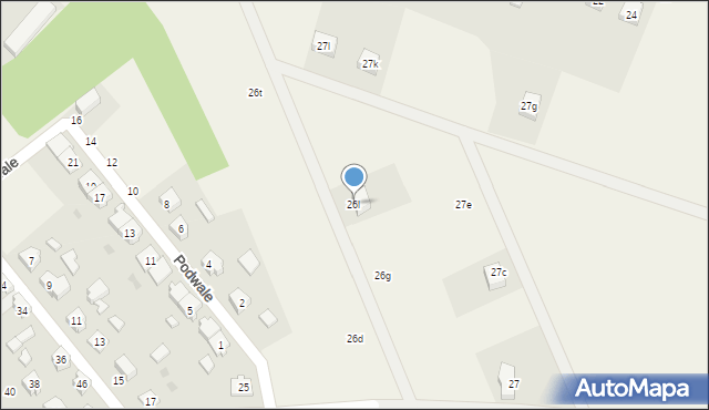 Liniewo, B. Pstronga i W. Gruszki, 26l, mapa Liniewo