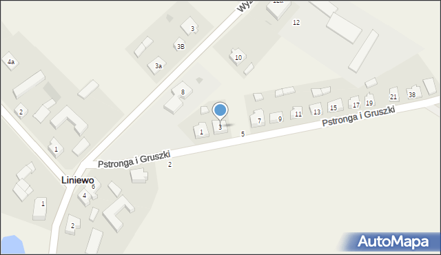 Liniewo, B. Pstronga i W. Gruszki, 3, mapa Liniewo