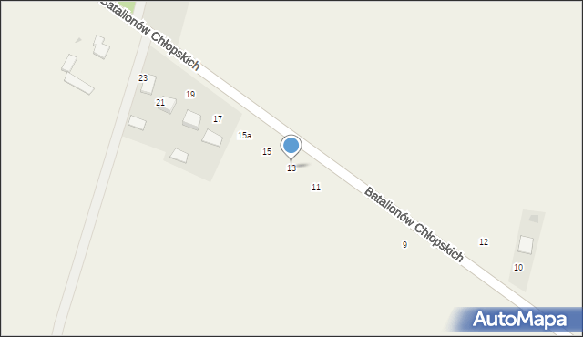 Adamów, Batalionów Chłopskich, 13, mapa Adamów