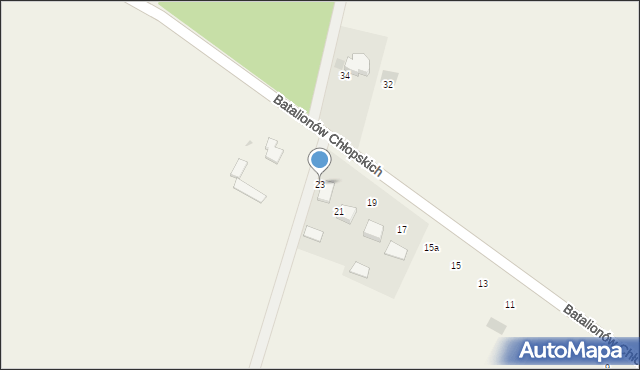 Adamów, Batalionów Chłopskich, 23, mapa Adamów