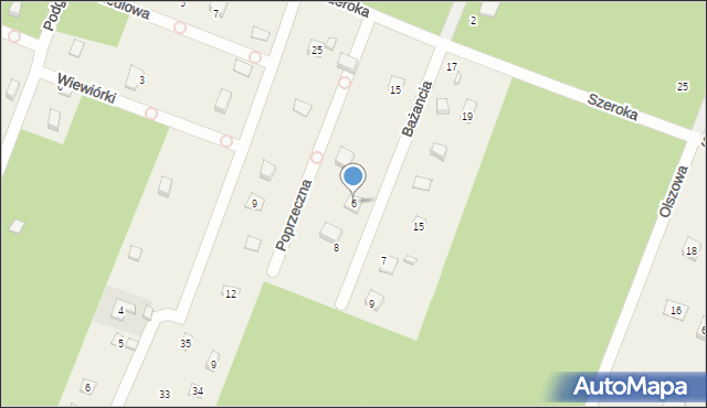 Adamów-Wieś, Bażancia, 6, mapa Adamów-Wieś