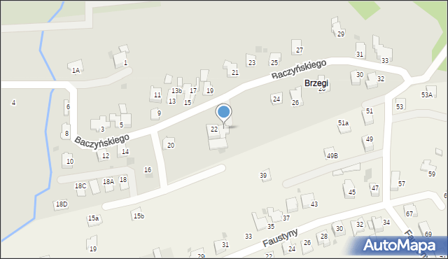 Andrychów, Baczyńskiego Krzysztofa Kamila, 22A, mapa Andrychów
