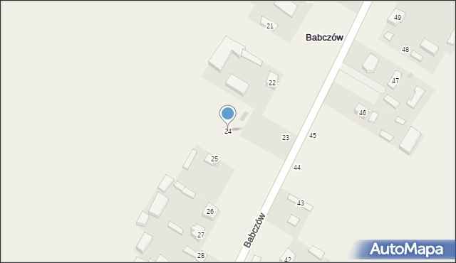 Babczów, Babczów, 24, mapa Babczów