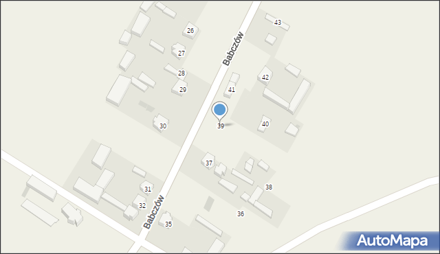 Babczów, Babczów, 39, mapa Babczów
