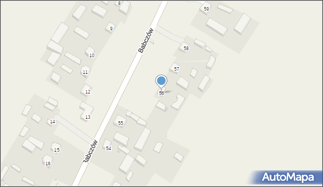 Babczów, Babczów, 56, mapa Babczów