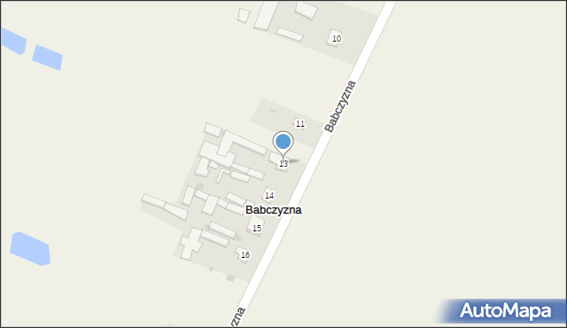 Babczyzna, Babczyzna, 13, mapa Babczyzna