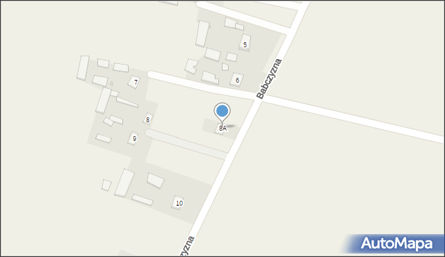 Babczyzna, Babczyzna, 8A, mapa Babczyzna