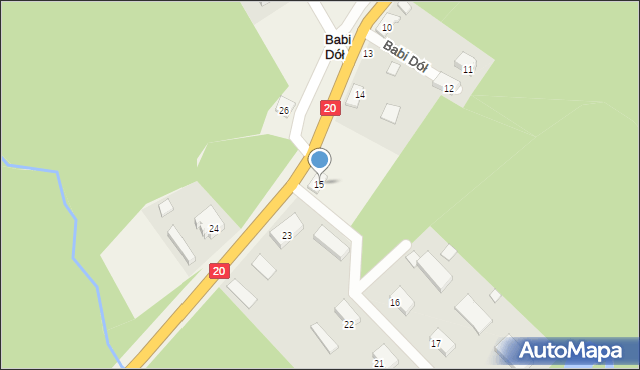 Babi Dół, Babi Dół, 15, mapa Babi Dół