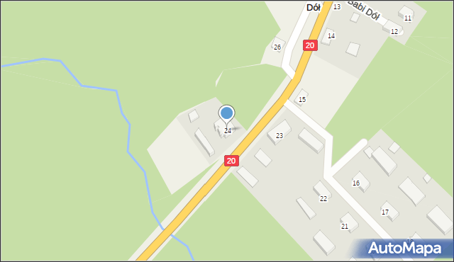 Babi Dół, Babi Dół, 24, mapa Babi Dół