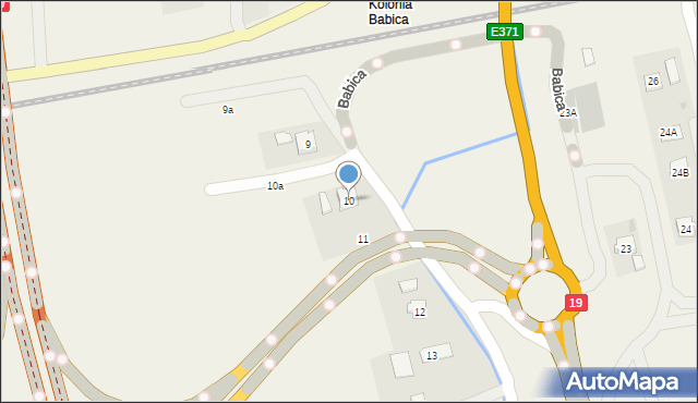 Babica, Babica, 10, mapa Babica