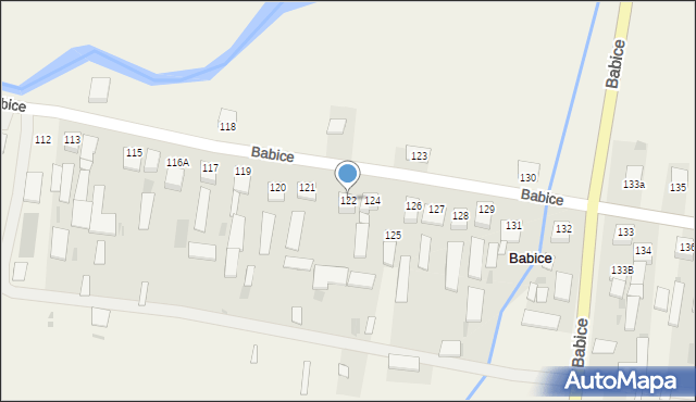 Babice, Babice, 122, mapa Babice