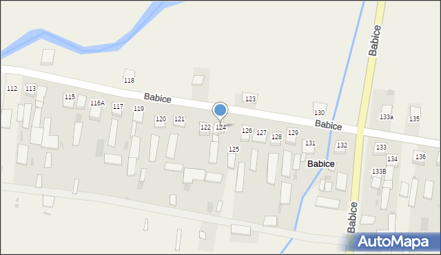 Babice, Babice, 124, mapa Babice