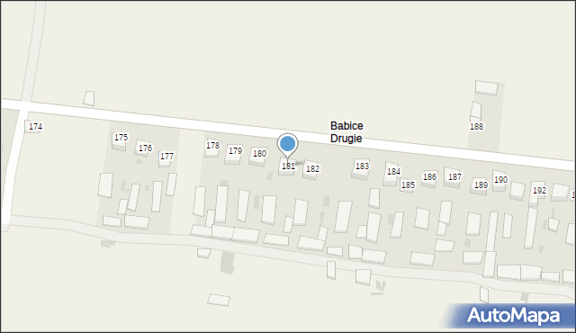 Babice, Babice, 181, mapa Babice