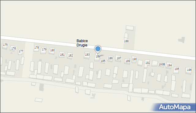 Babice, Babice, 184, mapa Babice