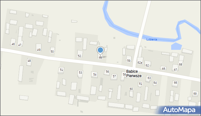 Babice, Babice, 55, mapa Babice