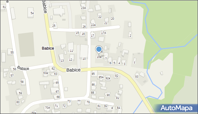 Babice, Babice, 10a, mapa Babice