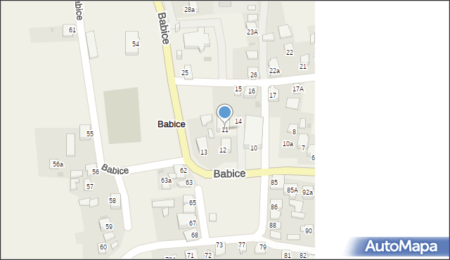 Babice, Babice, 11, mapa Babice